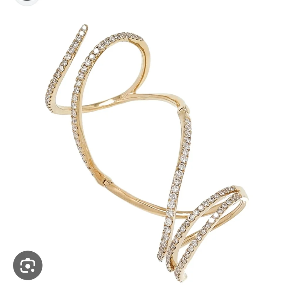 14k Diamond Graziela Gems Gold Diamond Swirl Ring - Picture 9 of 12